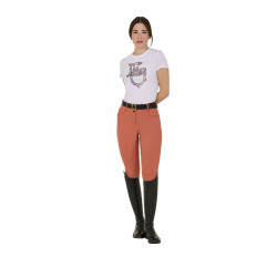 Pantalón de talle alto con grip integral para mujer Equestro Secuoya