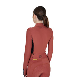 Polo Técnico de Entrenamiento para Mujer de Manga Larga Equestro Secuoya Marr&amp;amp;amp;oacute;n