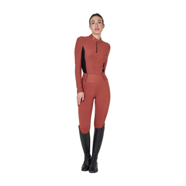 Polo Técnico de Entrenamiento para Mujer de Manga Larga Equestro Secuoya Marr&amp;amp;amp;oacute;n