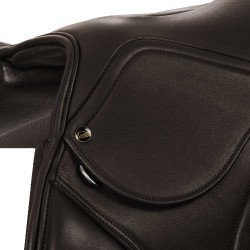 Silla de salto de cuero doble modelo Las Vegas Supreme Marrón oscuro