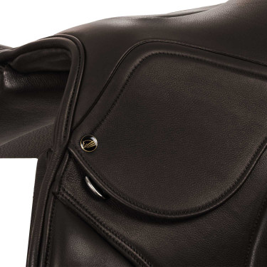 Silla de salto de cuero doble modelo Las Vegas Supreme Marrón oscuro