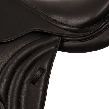 Silla de salto de cuero doble modelo Las Vegas Supreme Marrón oscuro