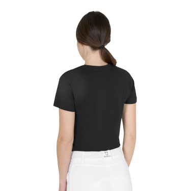 Camiseta de algodón Equestro mujer Horse Lover Negro Camiseta de algodón Equestro mujer Horse Lover Negro