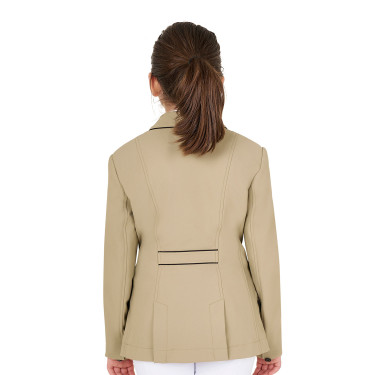 Chaqueta de concurso Equestro para niña en tejido técnico Incienso Beige Chaqueta de concurso Equestro para niña en tejido técnico Incienso Beige