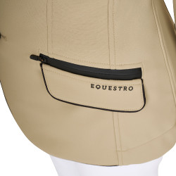 Chaqueta de concurso Equestro para niña en tejido técnico Incienso Beige