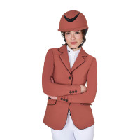 Chaqueta de concurso para mujer en tejido técnico elástico Equestro Secuoya Marr&amp;amp;amp;oacute;n