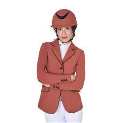 Chaqueta de concurso para mujer en tejido técnico elástico Equestro Secuoya Marr&amp;amp;amp;oacute;n