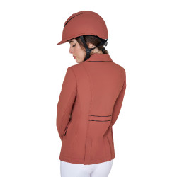 Chaqueta de concurso para mujer en tejido técnico elástico Equestro Secuoya Marr&amp;amp;amp;oacute;n