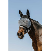 Máscara anti-moscas/UV EQUITHÈME - Soft Plateado Gris