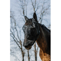 Máscara anti-moscas anti-UV Equithème 2 en 1 Negro