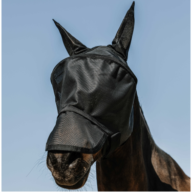 Máscara antimoscas anti-UV Equithème Protec Negro