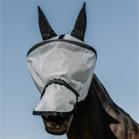 Máscara antimoscas anti-UV Equithème Protec Plateado Gris