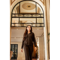 Jogging de punto Harcour Andrea Cacao Marrón