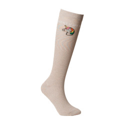 Calcetines Kentucky con Purpurina Unicornio Juego de 3 Blanco