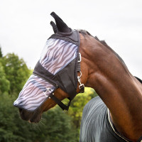 Máscara antimoscas Horze Zebra Negro