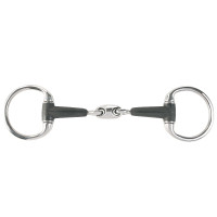 Filete oliva goma Horze con embocadura 3 piezas Negro