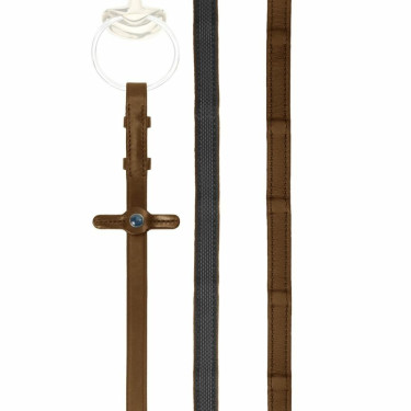 Riendas NT Extra Grip Stübben interior engomado Hunter Ébano plata