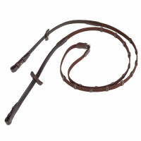 Riendas estrechas Stübben con 9 topes y ganchos Ébano plata