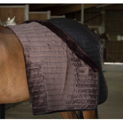 Manda de cuadra Equithème Teddy, forrada de borreguito sintético Negro / marrón Manda de cuadra Equithème Teddy, forrada de borreguito sintético Negro / marrón