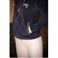 Sudadera con cremallera Emy Velvet Pénélope Azul marino