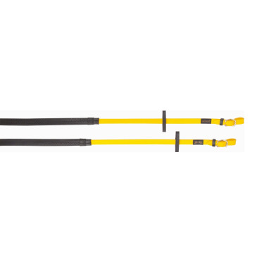 Riendas de goma Biotack T de T Amarillo
