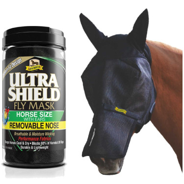 Máscara antimoscas con orejas y protector nasal Absorbine Ultrashield Máscara antimoscas con orejas y protector nasal Absorbine Ultrashield