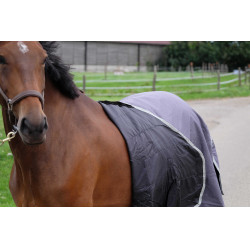 Manta Equithème TYREX 1200D reciclada Gris pardo Marrón