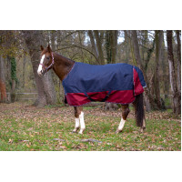 Manta Equi-Theme Tyrex 1200 D Azúl marino / burdeos