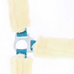 Cabezada Norton Full de borreguillo sintético Azul eléctrico / crudo