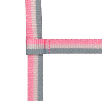 Cabezada ajustable para potro Gris / blanco / rosa