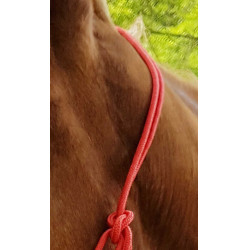 Cabezada de cuadra natural de cuerda Fin Roja Rojo