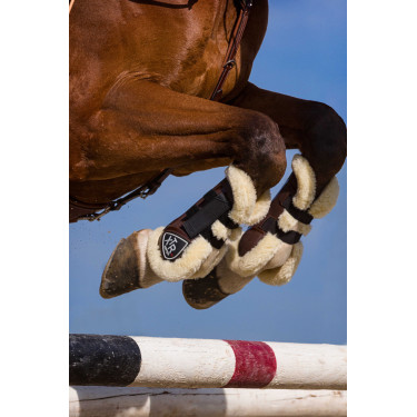 Protectores de tendón Norton XTR de borreguillo sintético Castaño Marrón