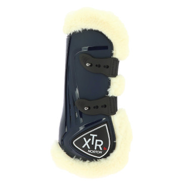 Protectores de tendón abotonadas Norton XTR de borreguillo sintético Azul marino Protectores de tendón abotonadas Norton XTR de borreguillo sintético Azul marino