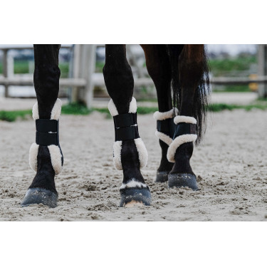 Protectores de tendón EQUITHÈME Boa Negro Protectores de tendón EQUITHÈME Boa Negro