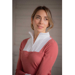 Polo de concurso Pénélope Florence de manga larga Terracota Naranja