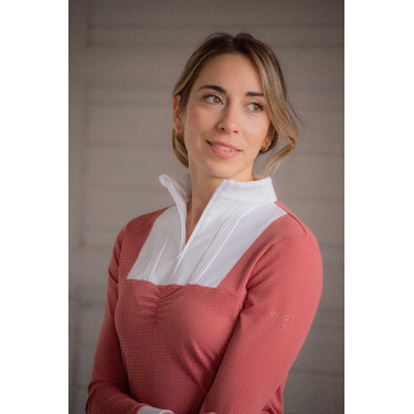 Polo de concurso Pénélope Florence de manga larga Terracota Naranja