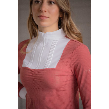 Polo de concurso Pénélope Florence de manga larga Terracota Naranja