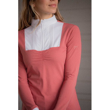 Polo de concurso Pénélope Florence de manga larga Terracota Naranja