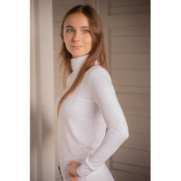 Polo de concours PENELOPE Florence manches longues Blanco