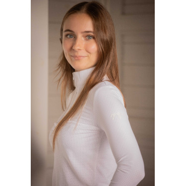 Polo de concours PENELOPE Florence manches longues Blanco