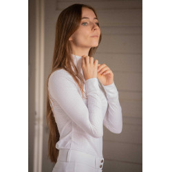 Polo de concours PENELOPE Florence manches longues Blanco