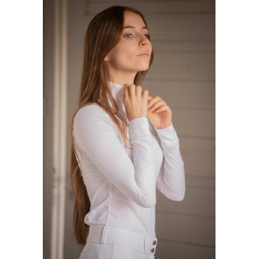 Polo de concours PENELOPE Florence manches longues Blanco