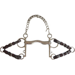 Puente Pelham RIDING WORLD con anillas Havana Marrón