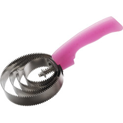 Almohaza metálica redonda fluorescente con purpurina Rosa