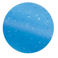 Almohaza metálica redonda fluorescente con purpurina Azul