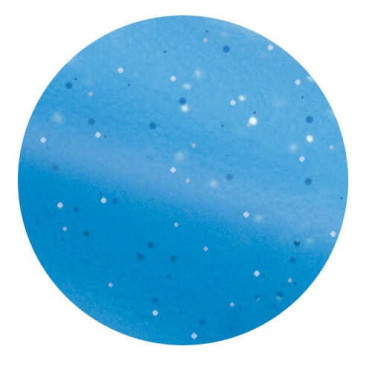 Almohaza metálica redonda fluorescente con purpurina Cielo azul