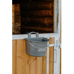 Comedero HIPPOTONIC con Ganchos y Asa Gris oscuro