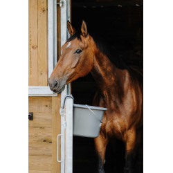 Comedero HIPPOTONIC con Ganchos y Asa Gris oscuro