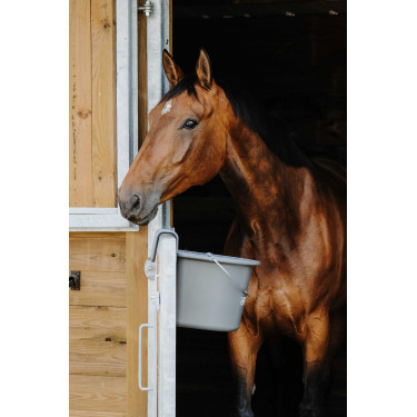 Comedero HIPPOTONIC con Ganchos y Asa Gris oscuro