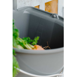 Comedero HIPPOTONIC con Ganchos y Asa Gris oscuro